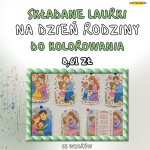 DZIEŃ RODZINY - SKŁADANE LAURKI DO POKOLOROWANIA
